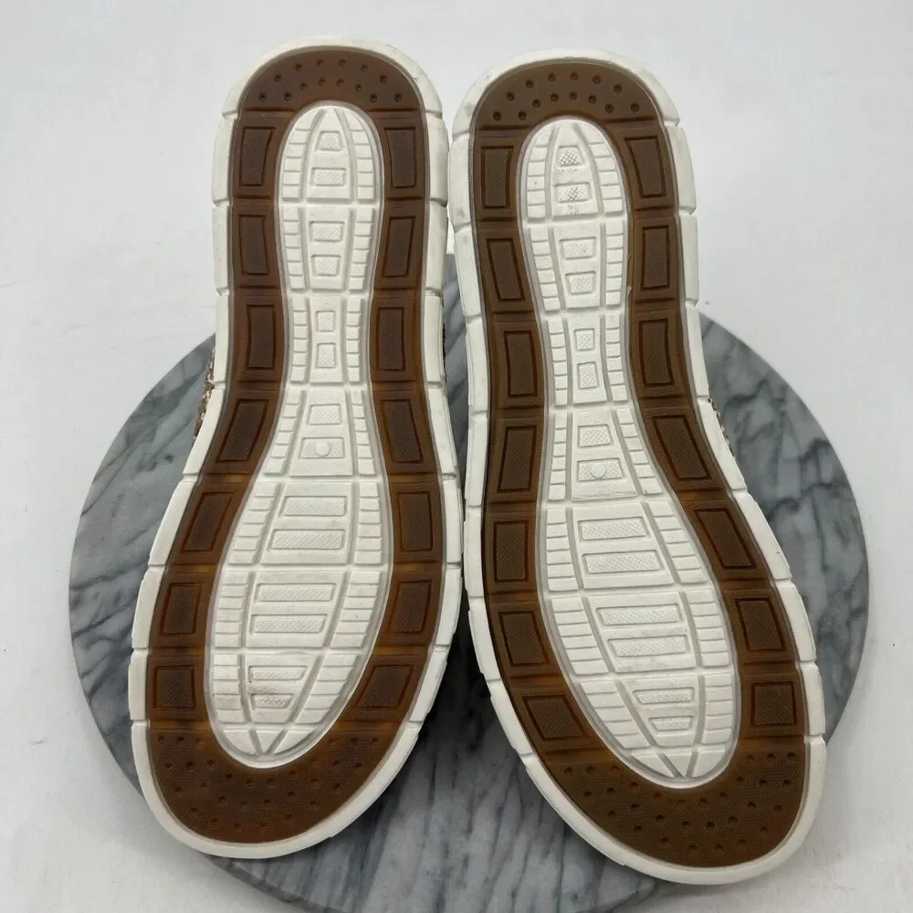 Pete Huntington Flip Flop Mens 10 Thong Sandals Woven Textile Strap Cork Footbed
